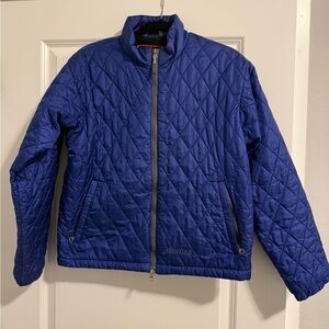Marmot Blue Quilted Insulated Jacket Size Medium Full Zip Outerwear Women's Hike